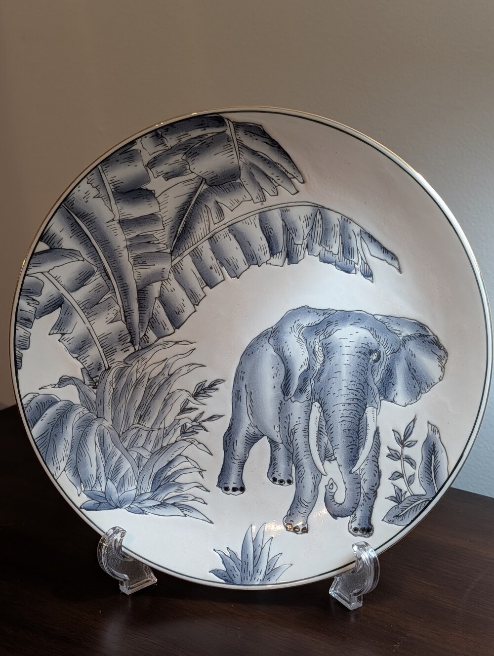 Andrea By Sadek Decorative Elephant Tropical Plate